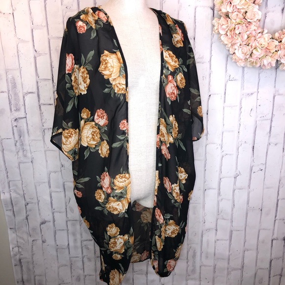 Live 4 Truth sheer black orange floral - Picture 1 of 6